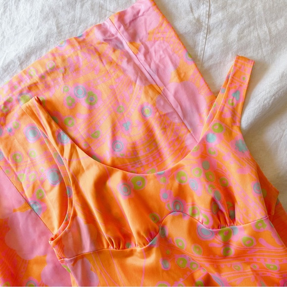 Vintage Retro 1970’s Slip Night Dress Neon Perfection Farr West Small - Picture 6 of 8